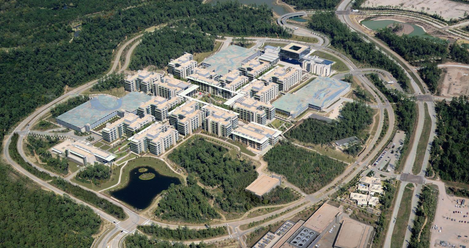 arial view of the ExxonMobil Office Complex master plan