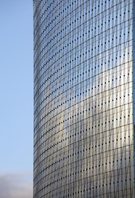 Curtain wall detail at 600 Canal Place in Richmond, Virginia