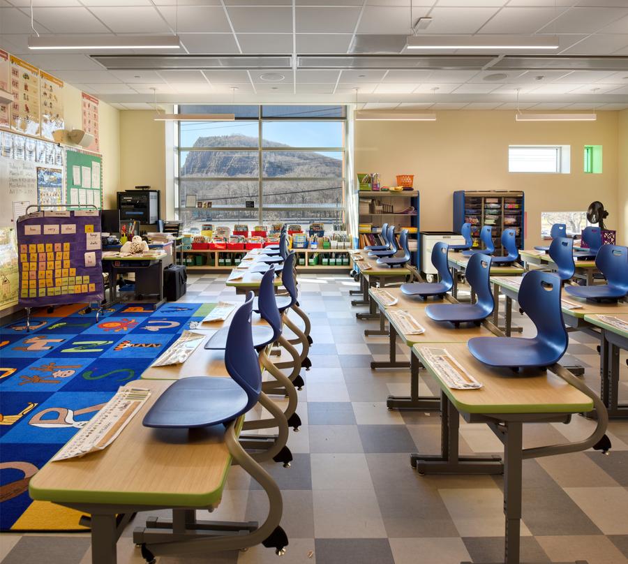 Classrooms at the Barack H. Obama Magnet University school in New Haven, Connecticut.