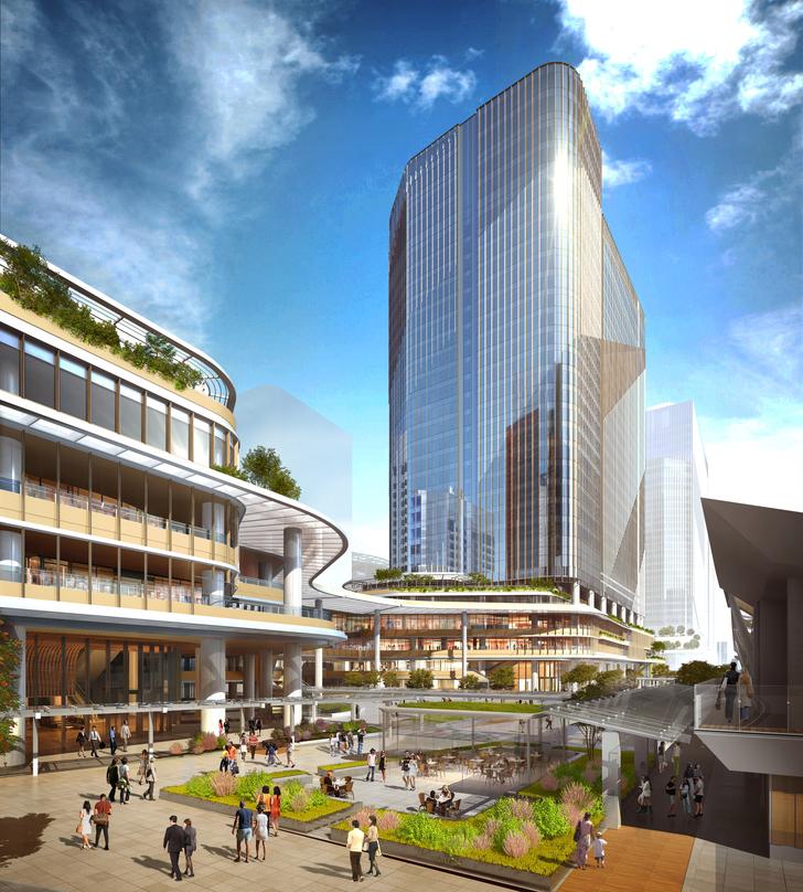 The Courtyard design incorporated into the design proposal for Takanawa Gateway City project.