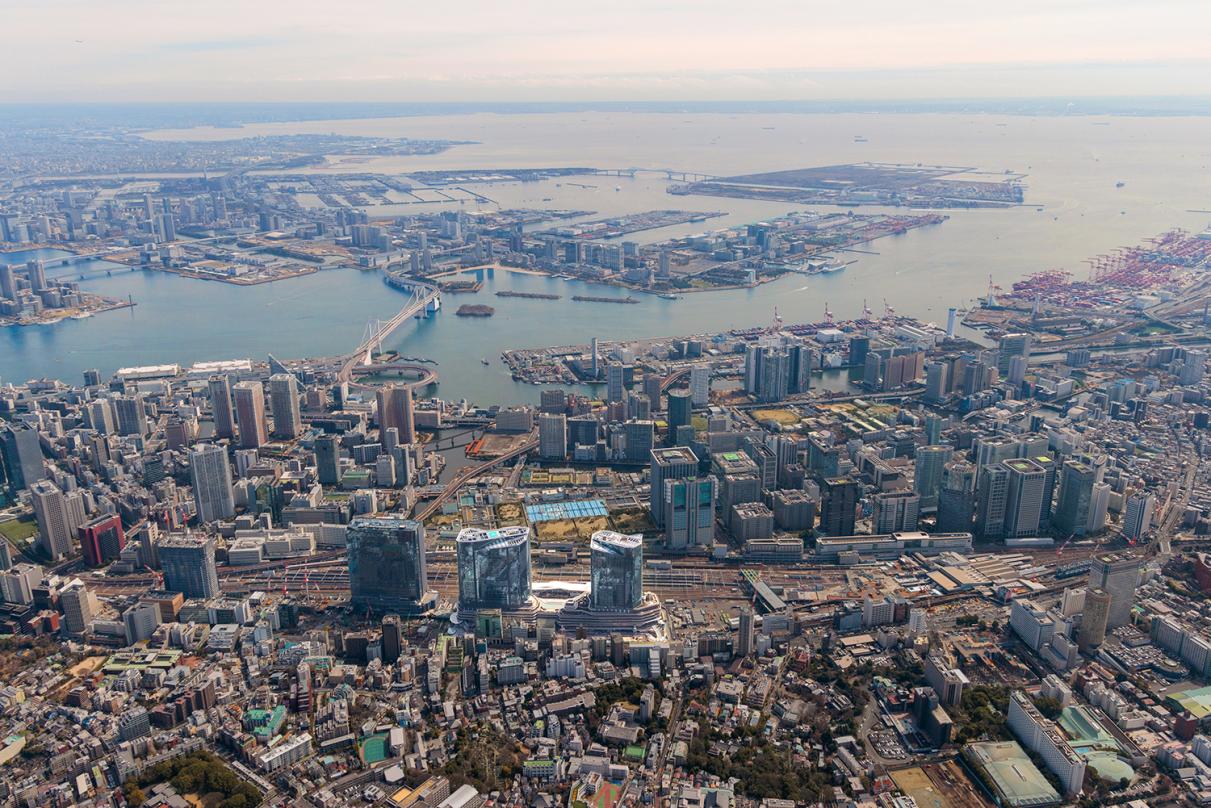The site master plan of Takanawa Gateway City the largest C40 development in Tokyo, Japan