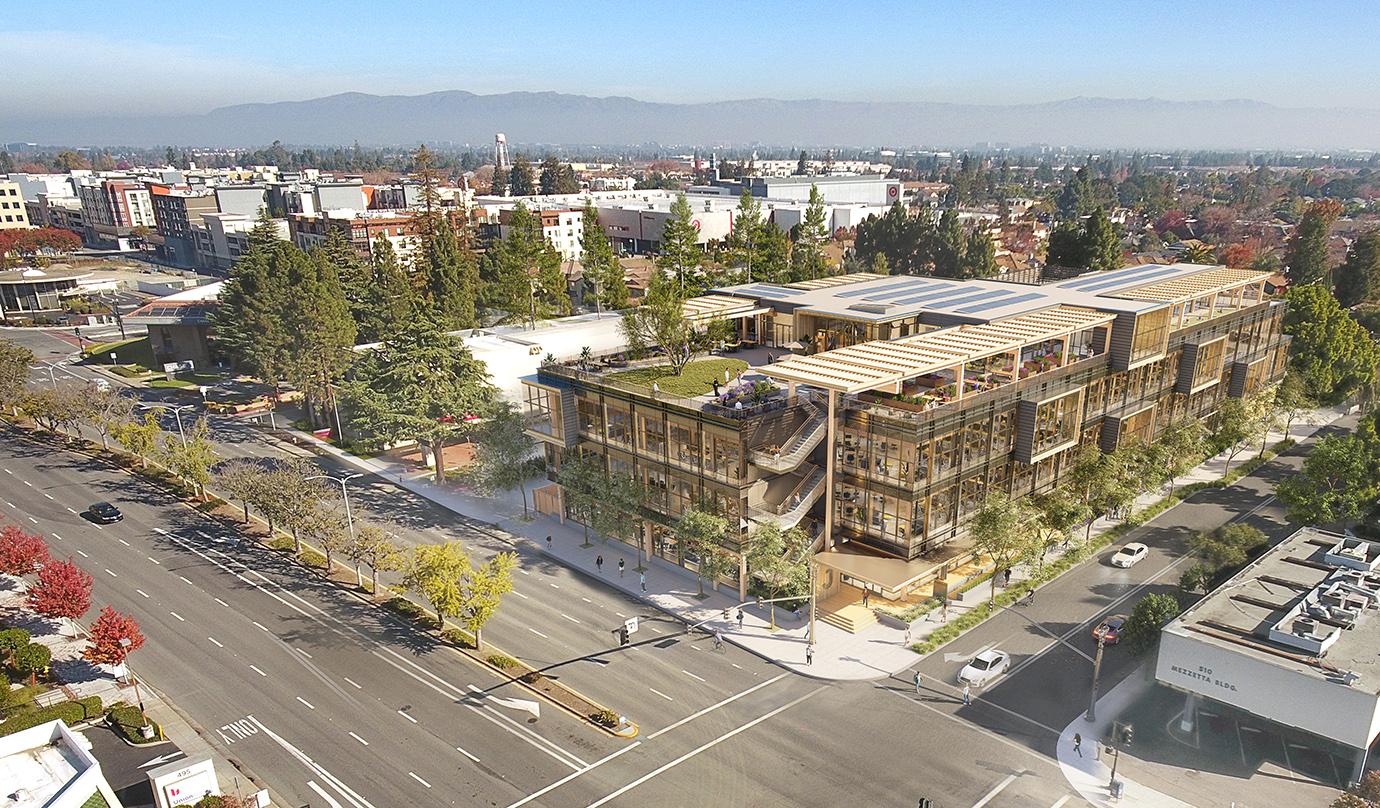 Aerial view of the Joinery in Sunnyvale, California