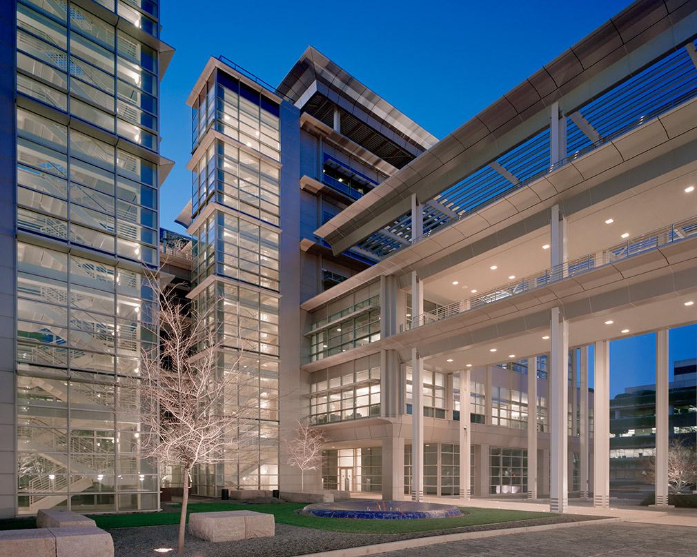 A campus skywalk CalPERS Headquarters Complex