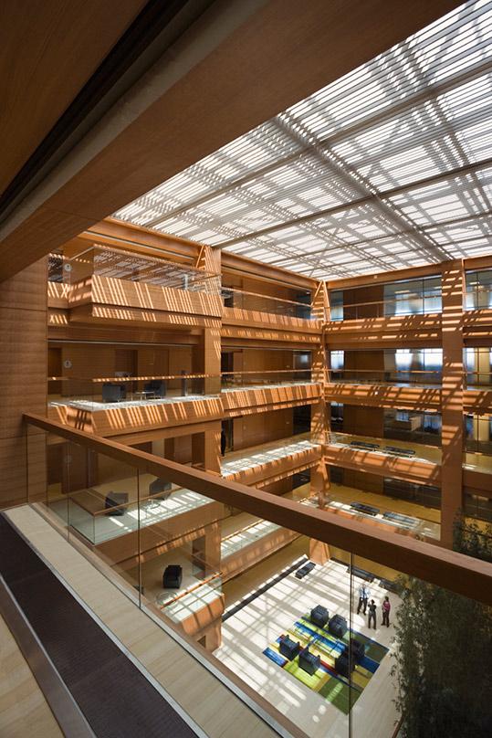 an inside view of the open floors CalPERS Headquarters Complex