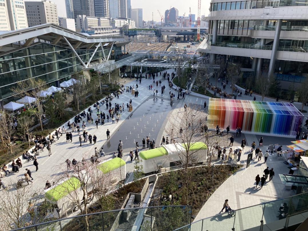 The Courtyard design incorporated into the design proposal for Takanawa Gateway City project.