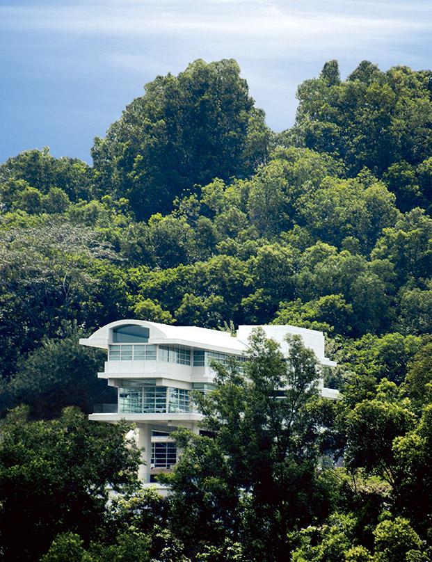 A private residence peaking out the trees Kuala Lumpur