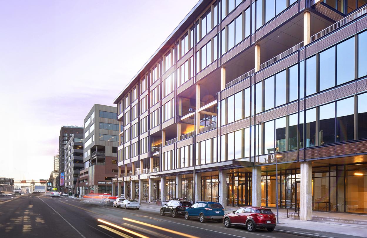 T3 RiNo office building featuring numerous open terraces
