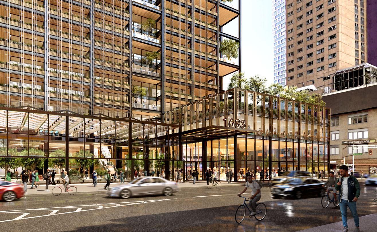 Proposed entry to 1633 Broadway, a multi-family development in New York, New York