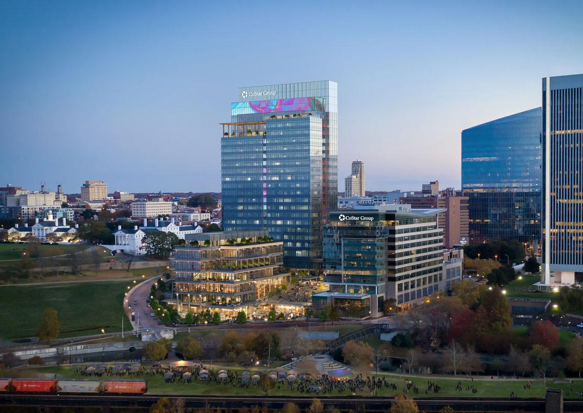 Rendering of CoStar campus in Richmond, Virginia