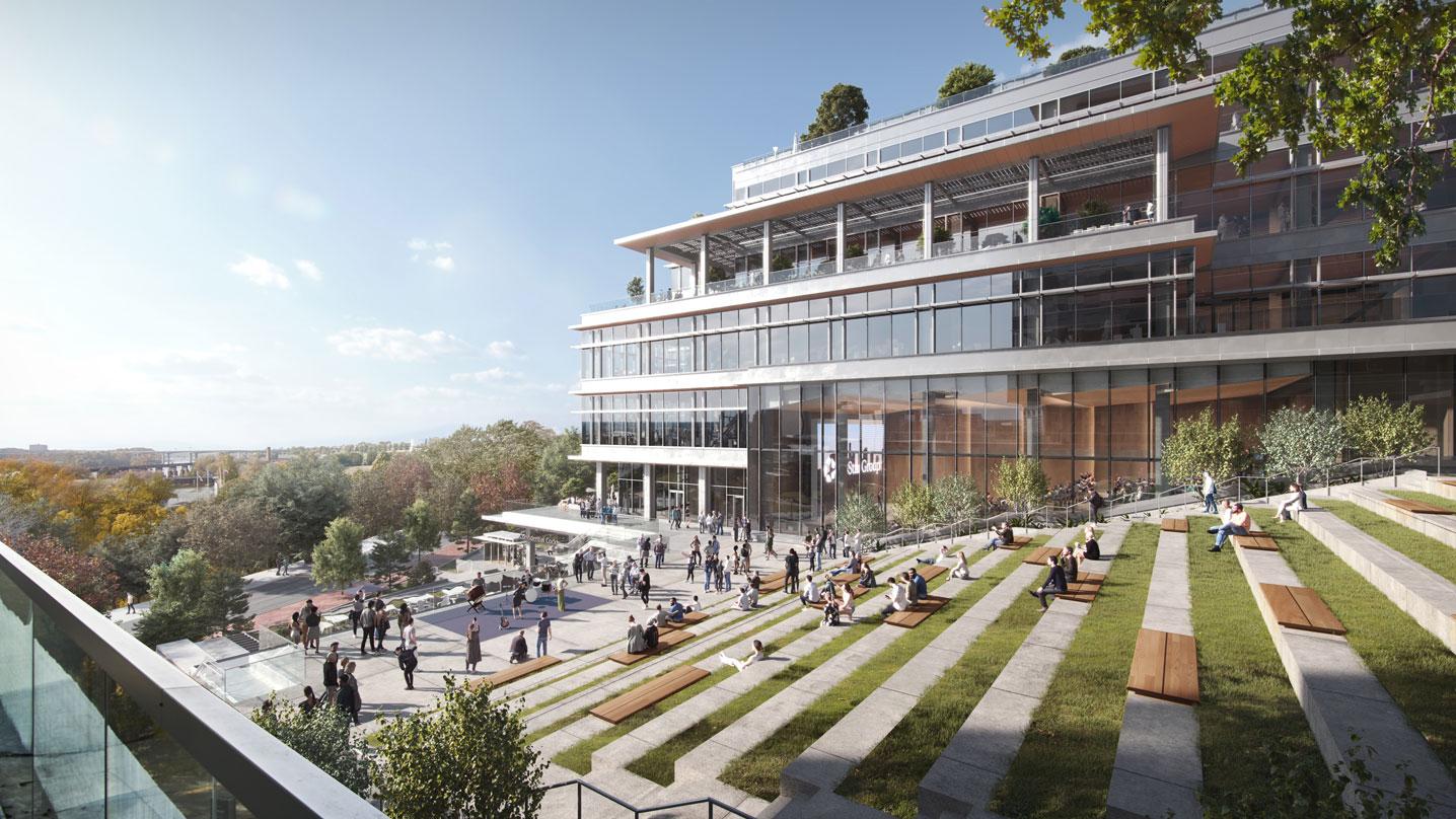 The proposed CoStar campus amphitheater and terraces