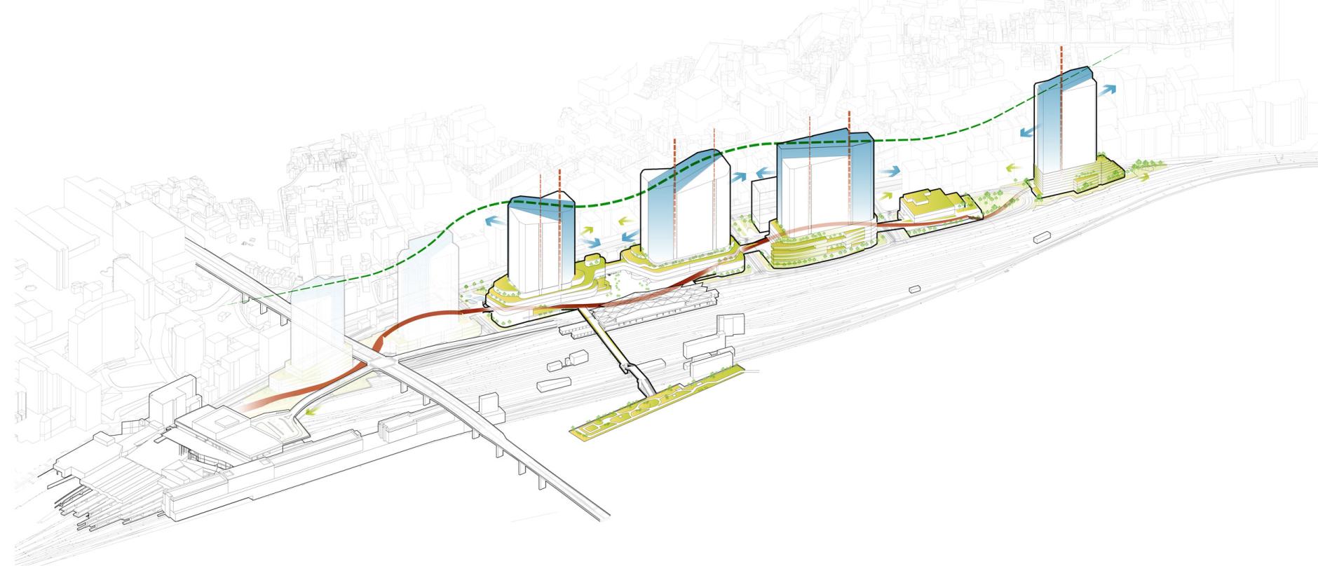 Pickard Chilton master planning Takanawa Gateway City