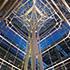 Looking up from inside the CalPERS Headquarters Complex