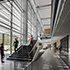 inside stairway and long hall in the ExxonMobil Wellness Center