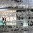 Molecular design crystals suspended from the roof of ExxonMobil Energy Center in Houston, Texas.