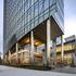 Pedestrian level entry view of the 20-storey 600 Canal Place located in Richmond, Virginia.