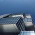 looking up at five interlocking bars create a series of cantilevers Akamai Headquarters building