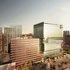 325 Main’s massing is conceived as a parallelogram, opening the space between the adjacent buildings and public areas.