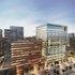 325 Main’s massing is conceived as a parallelogram, opening the space between the adjacent buildings and public areas.