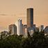 A Houston Texas skyline view including 609 Main, Class-A next generation office tower