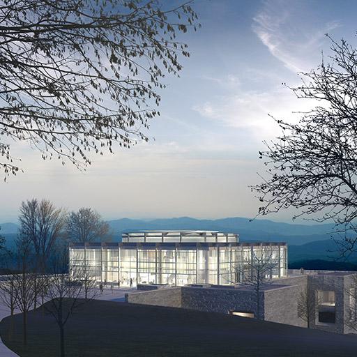 Design proposal for the Case Library and Center for Information Technology located in Hamilton, New York.
