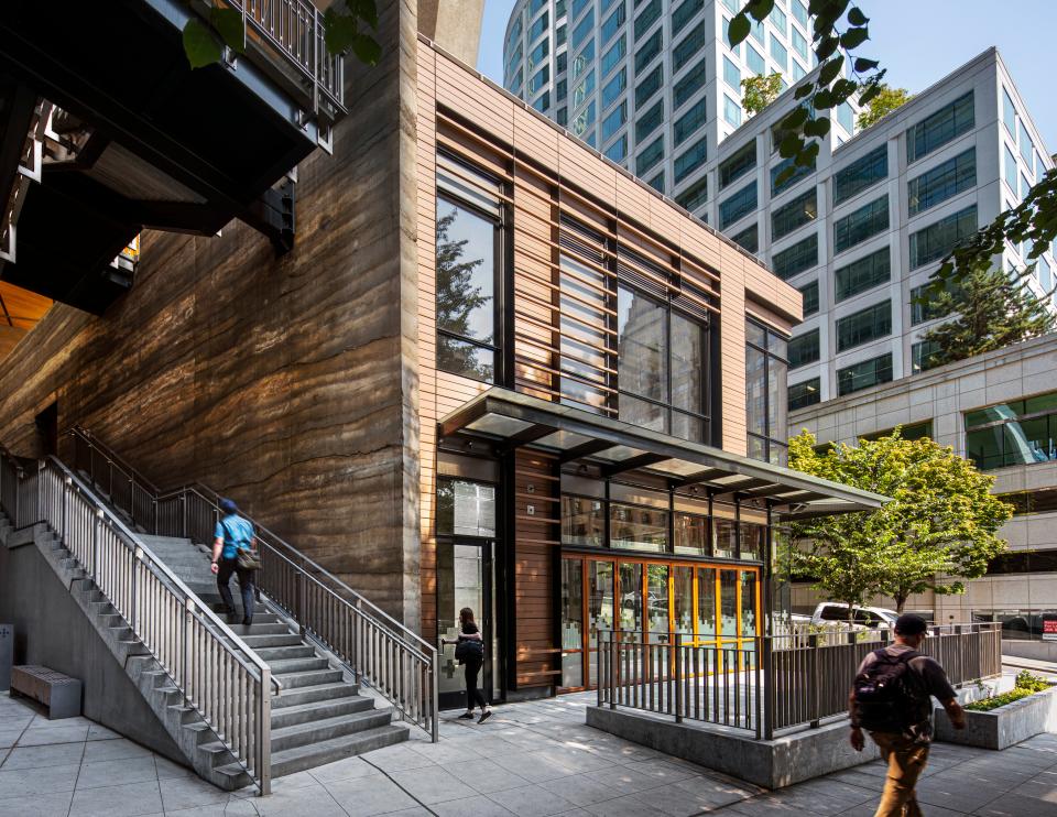 Terracotta clad building at 2+U in Seattle